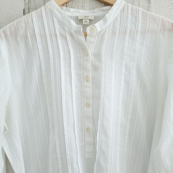 J.Jill Top Pintucked Cotton Tunic - Picture 2 of 10